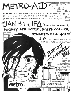 METRO-AID: JFA, Mighty Sphincter, Poets Corner, Synaesthesia