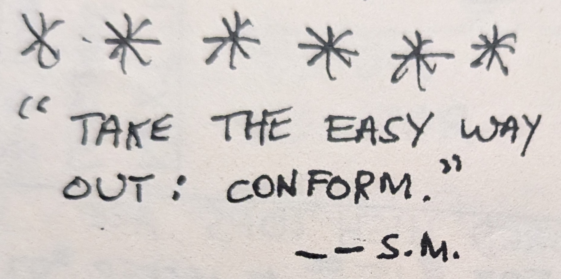 Take the easy way out: conform.