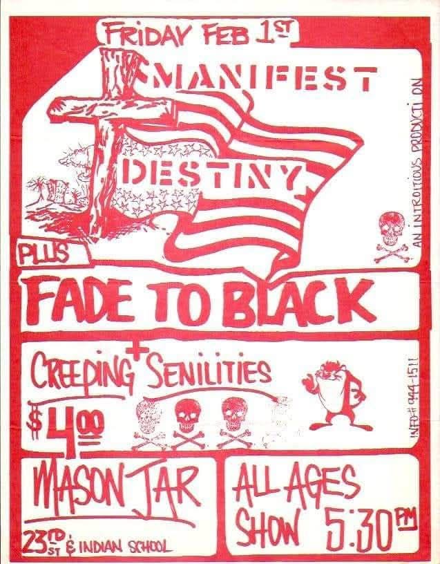 Manifest Destiny, Fade to Black, Creeping Senilities