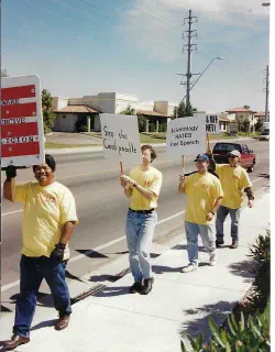 Andre, Jim, Brian, Steve, March 13, 1995. Photo by Jeff Jacobsen, with permission.
